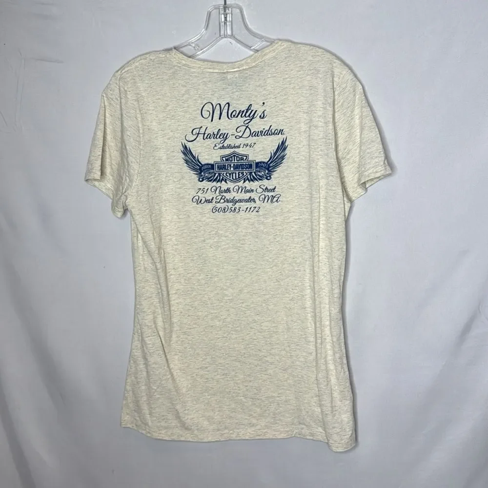 Harley-Davidson Cream Graphic T-Shirt. Size Large. NWT. - Picture 7 of 8